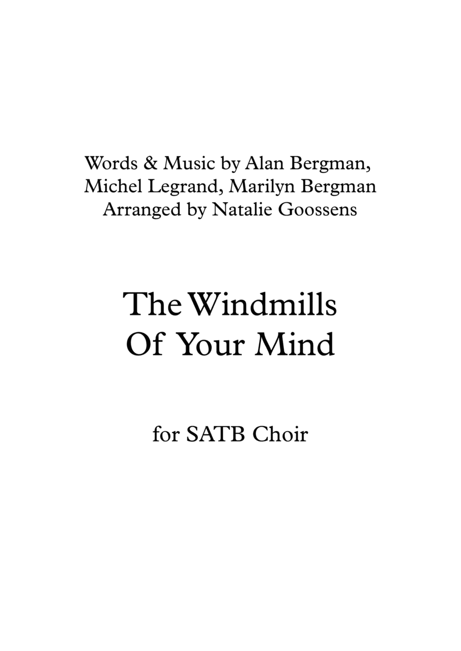 The Windmills Of Your Mind (arr. Natalie Goossens)