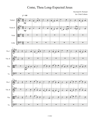 Come, Thou Long-Expected Jesus (arr. Clark Cothern)