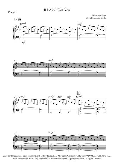If I Ain't Got You (arr. Fernando Britto)