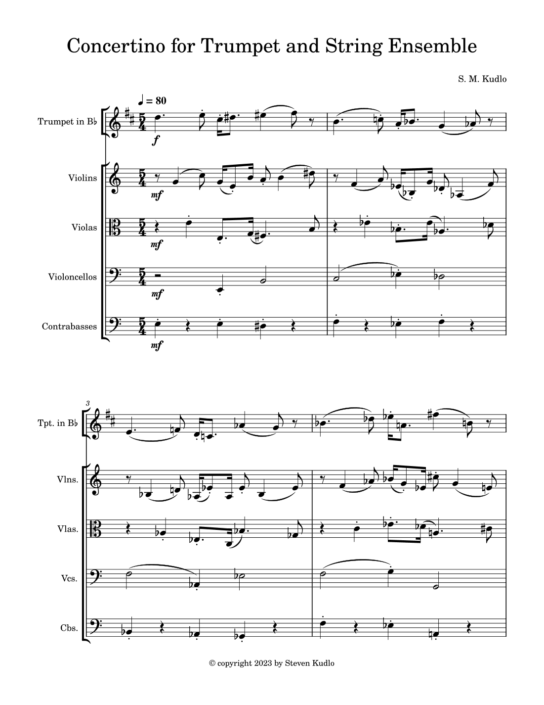Concertino for Trumpet and String Ensemble