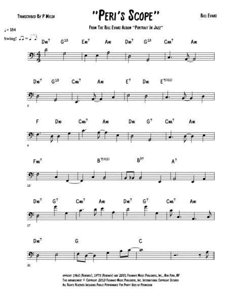 Peri's Scope (arr. Accubass)