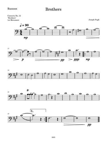Concerto #12 "Brothers" 1st movement