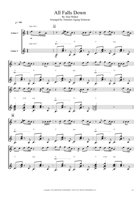 All Falls Down (arr. Antonius Agung Setiawan)