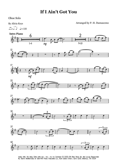 If I Ain't Got You (arr. P.H. Damasceno)