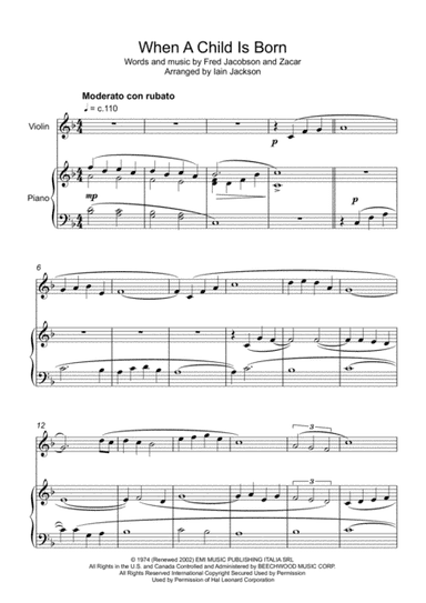 When A Child Is Born (arr. Iain Jackson)