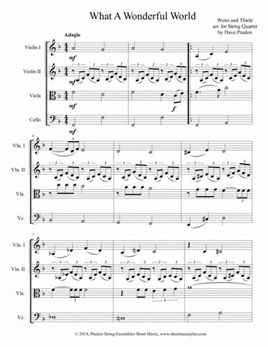 What A Wonderful World (arr. Dave Prudon)
