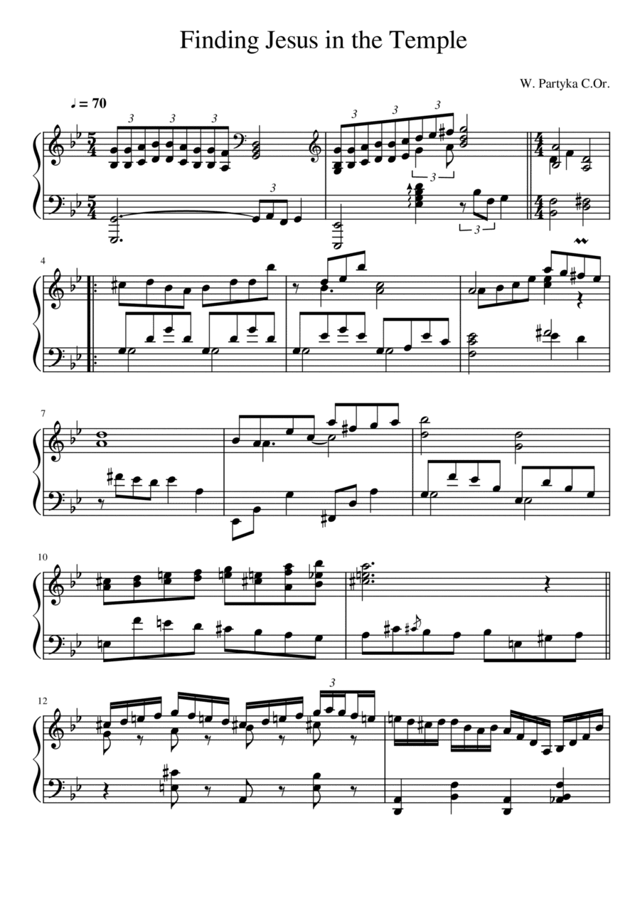 Rosary meditations for piano - V  Finding Jesus in the Temple
