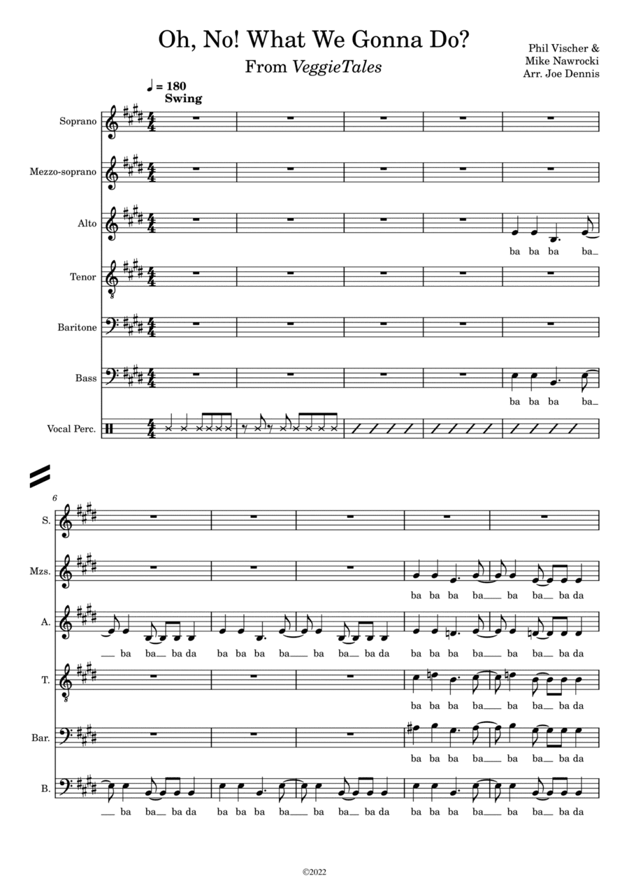 Oh, No! What We Gonna' Do? (arr. Joe Dennis)