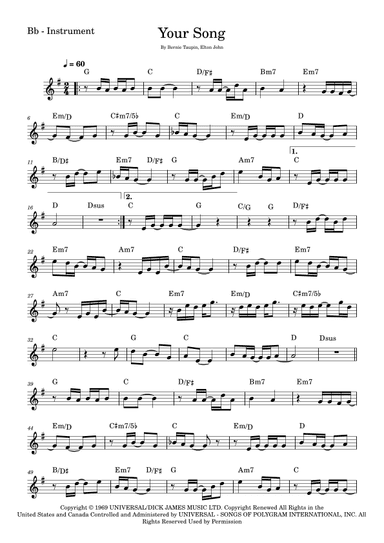 Your Song (arr. Fabio Eduardo de Oliveira)