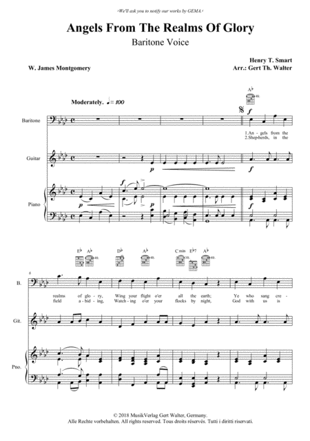 Angels From The Realms Of Glory (arr. Gert Th. Walter)