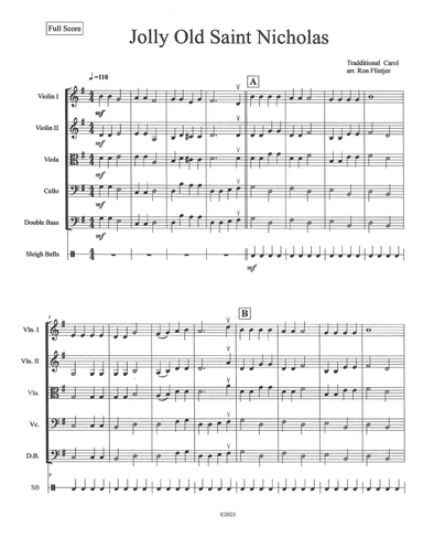 Jolly Old Saint Nicholas (arr. Ron Flintjer)