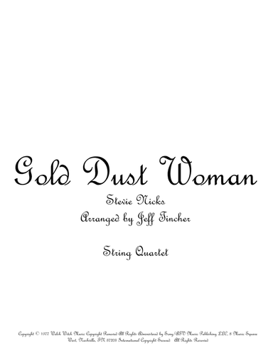 Gold Dust Woman (arr. Jeff Tincher)