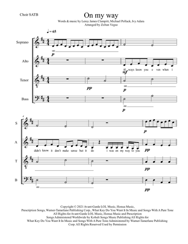 On My Way (arr. Zoltan Vegso)