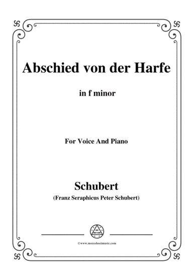 Schubert-Abschied von der Harfe,in f minor,for Voice&Piano (arr. MSM)