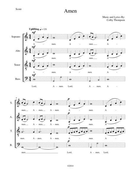 Amen: For SATB Choir