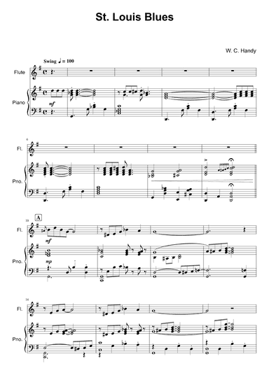 St. Louis Blues - Flute (arr. Kacie J. Rickells)