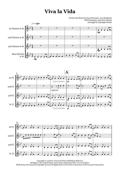 Viva La Vida (arr. Kayleigh Huelin)