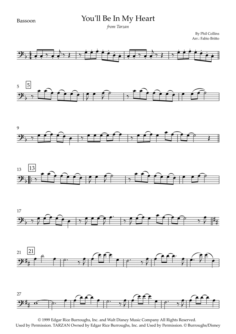 You'll Be In My Heart (arr. Fabio Britto)