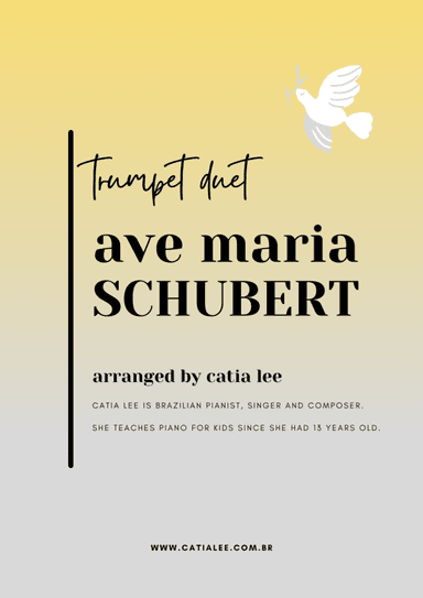 Ave Maria - Schubert for Trumpet duet - F major (arr. Catia Lee)