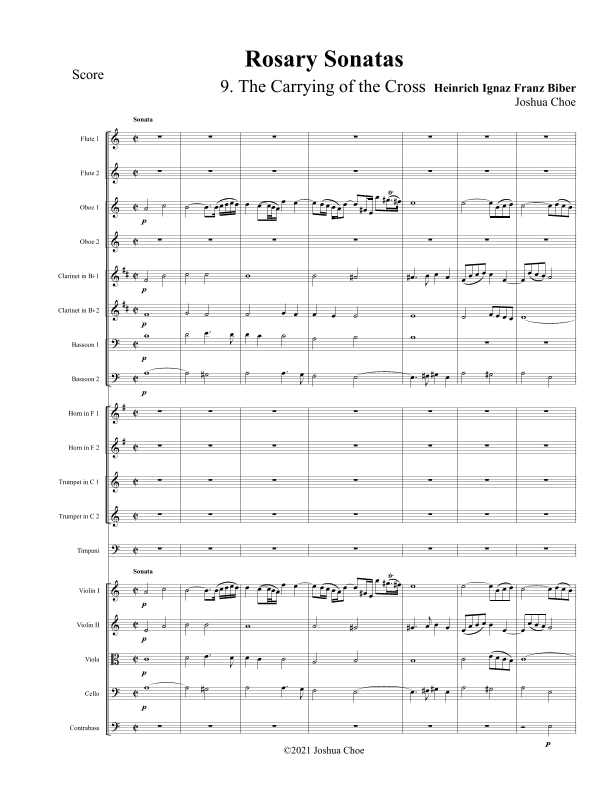 Rosary Sonatas: The Carrying of the Cross (arr. Joshua Choe)