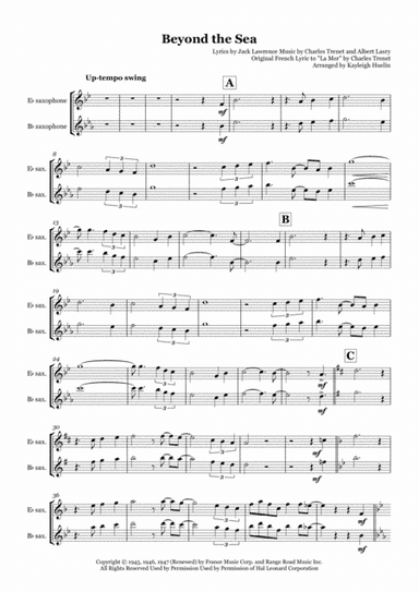 Beyond The Sea (arr. Kayleigh Huelin)