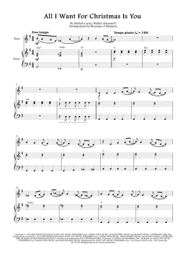 All I Want For Christmas Is You (arr. Henrique F Mangoni)