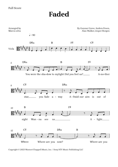 Faded (arr. Márcio Silva)