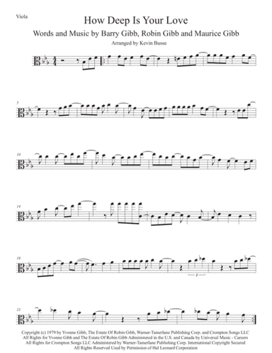 How Deep Is Your Love  from the Motion Picture SATURDAY NIGHT FEVER (arr. Kevin Busse)