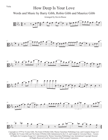 How Deep Is Your Love  from the Motion Picture SATURDAY NIGHT FEVER (arr. Kevin Busse)