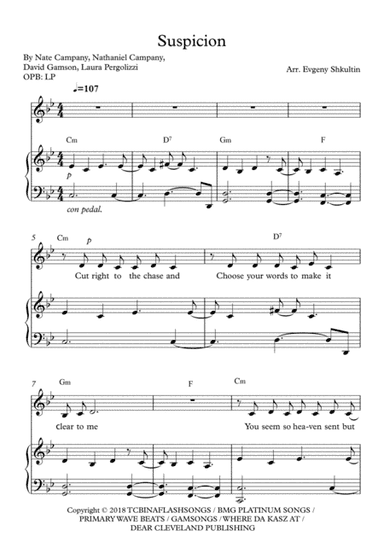 Suspicion (arr. Evgeny Shkultin)
