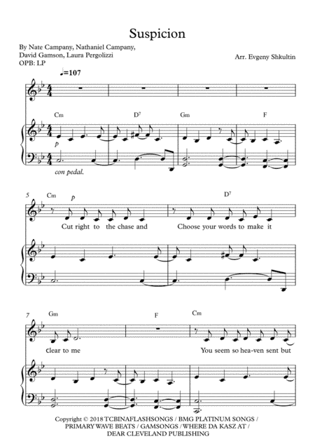 Suspicion (arr. Evgeny Shkultin)