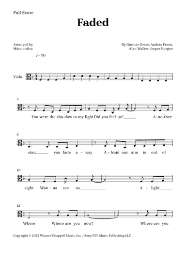 Faded (arr. Márcio Silva)