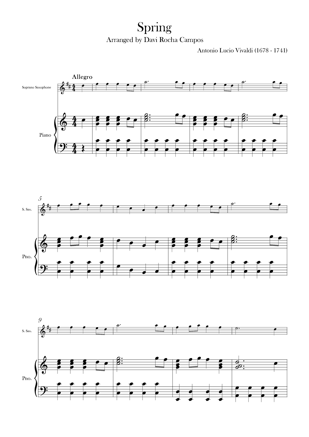 Spring (arr. Davi Rocha Campos)