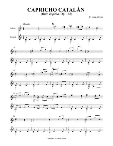 Capricho Catalan (arr. Mark Phillips)