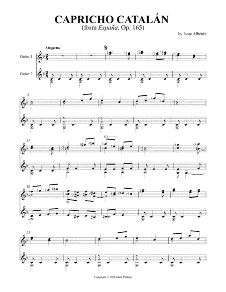 Capricho Catalan (arr. Mark Phillips)