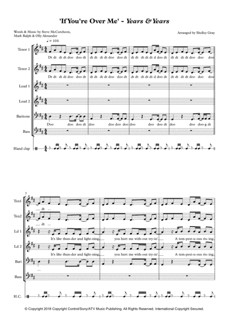 If You're Over Me (arr. Shelley Gray)