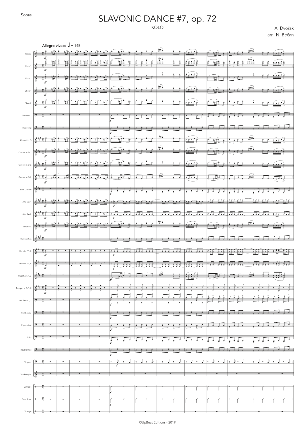 Slavonic dance #7, op. 72 (arr. Nejc Bečan)