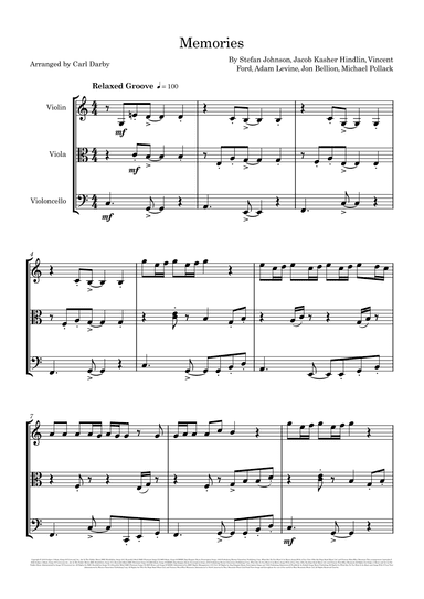 Memories (arr. Carl Darby)