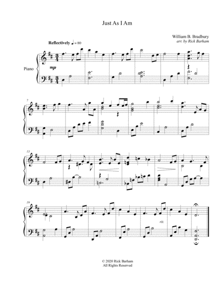 Just As I Am (arr. Rick Barham)
