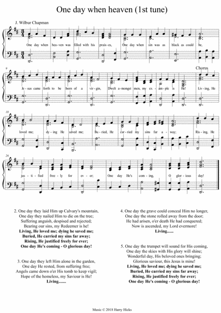 One day when heaven. A new tune to a wonderful old hymn.