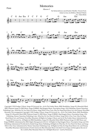 Memories (arr. Fabio Britto)