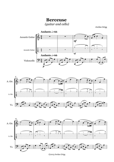 Berceuse (guitar and cello)