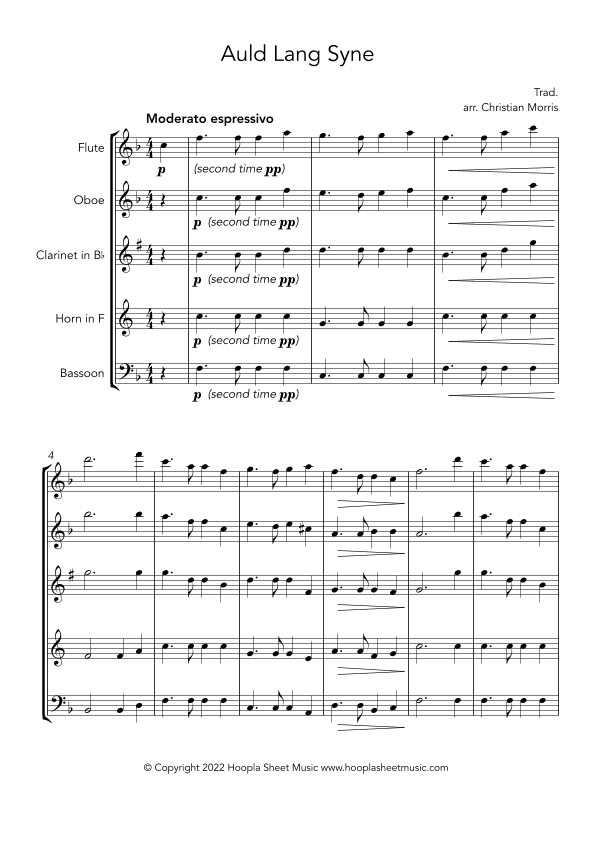 Auld Lang Syne (arr. Christian Morris)