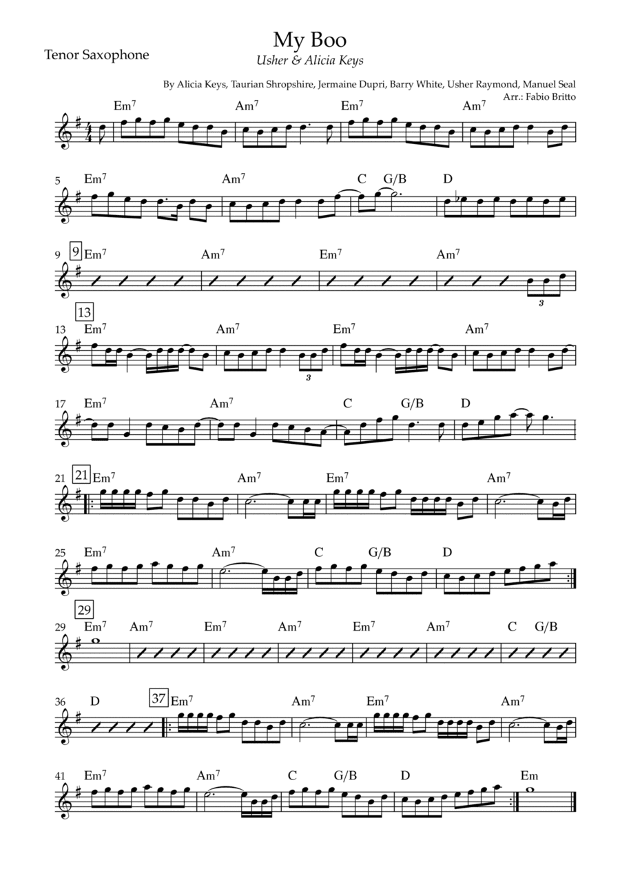My Boo (arr. Fabio Britto)