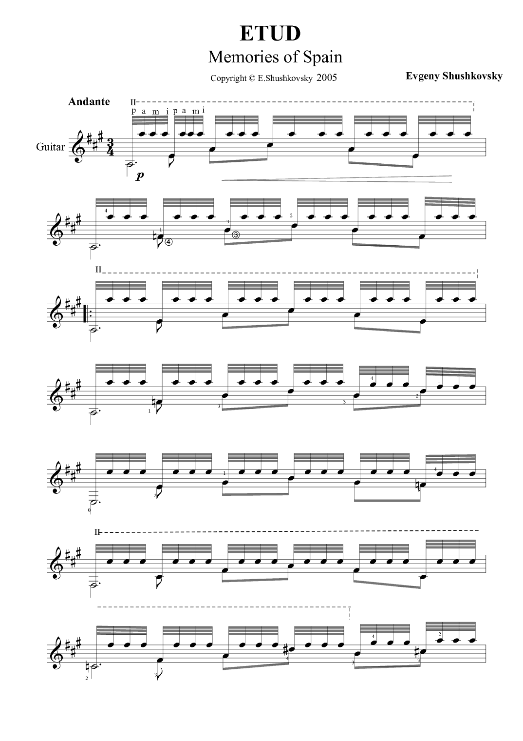 Etud  ( Memories of Spain)