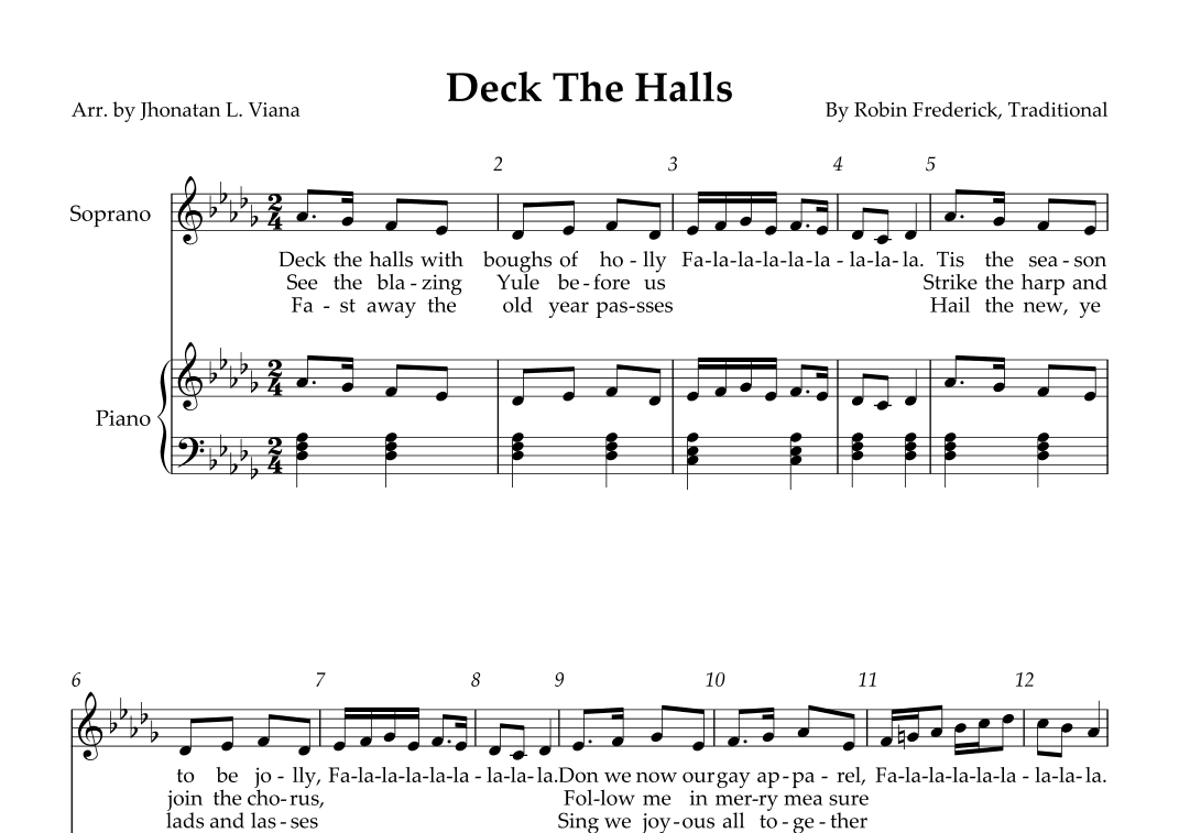 Deck The Halls (arr. Jhonatan Lucio Viana)