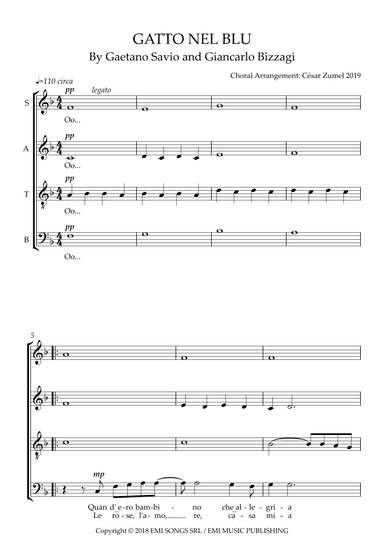 Gatto Nel Blu (arr. César Zumel)