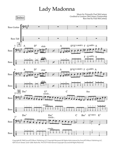 Lady Madonna (arr. Josh Cohen)