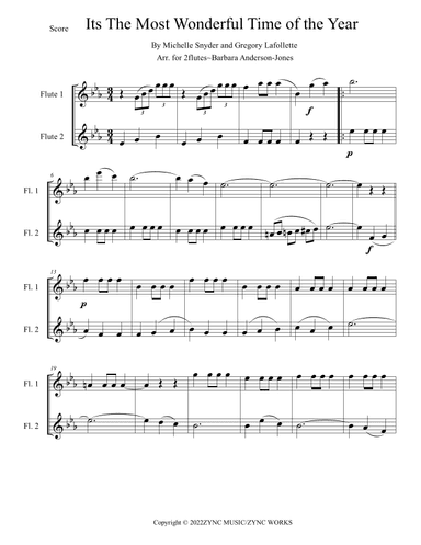 It's The Most Wonderful Time Of Year (arr. Barbara Anderson-Jones)
