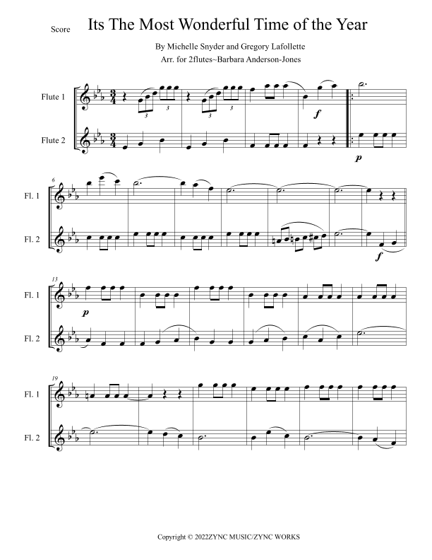 It's The Most Wonderful Time Of Year (arr. Barbara Anderson-Jones)